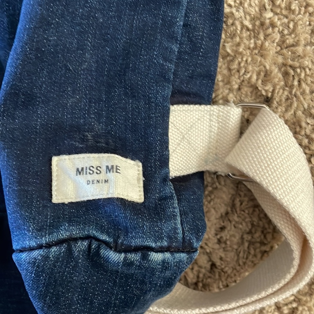 Miss Me Denim Drawstring Backpack - image 2